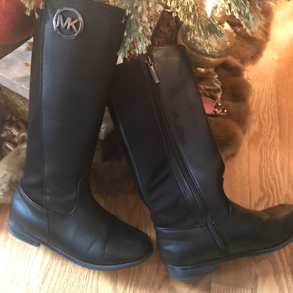 Girls Black Michael Kors Boots, Sz 13